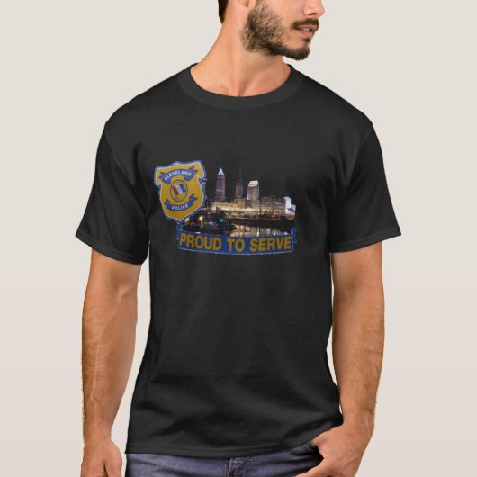 Stadt des Cleveland-Polizeidienststelle-Hemdes T-Shirt (Vorderseite)
