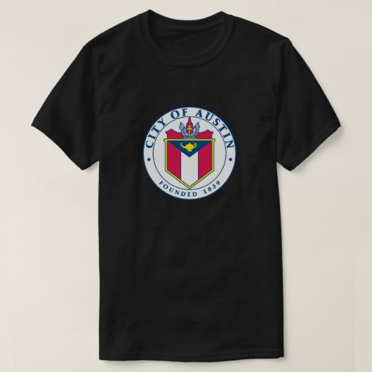 Stadt des offiziellen Siegel-T - Shirt Austins (Design vorne)
