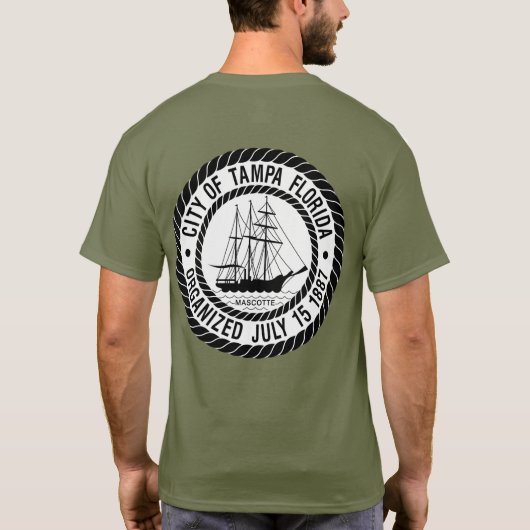 Stadt des Tampa-Siegel-T - Shirt (Rückseite)