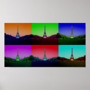 Stadt des Technicolor-Liebe-Plakats Poster