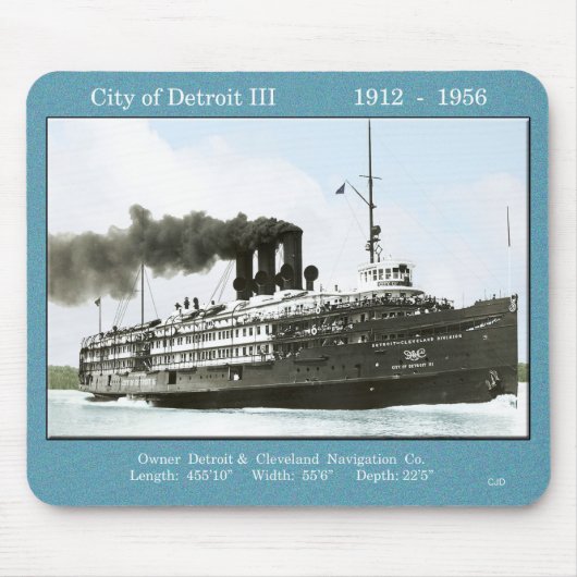 Stadt Detroit III Mousepad (Vorne)