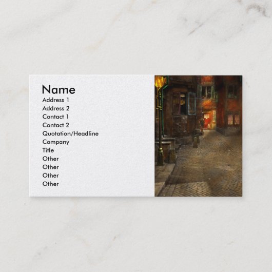 Stadt - Deutschland - An der Ecke 1904 Visitenkarte (Vorderseite)