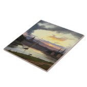 Stadt Dresden bei Sunset (deutsche Landschaft) Fliese (Seite)