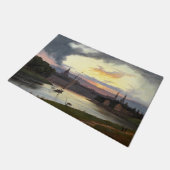 Stadt Dresden bei Sunset (deutsche Landschaft) Fußmatte (Schrägansicht)