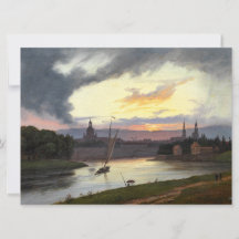Stadt Dresden bei Sunset (deutsche Landschaft)