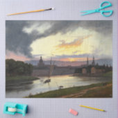 Stadt Dresden bei Sunset (deutsche Landschaft) Seidenpapier (Basteln)