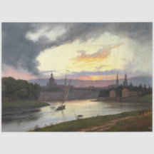 Stadt Dresden bei Sunset (deutsche Landschaft)