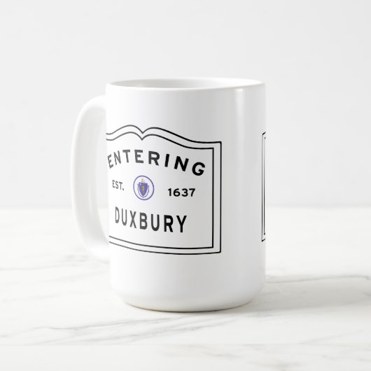 Stadt Duxbury Massachusetts Kaffeetasse (Vorderseite Links)