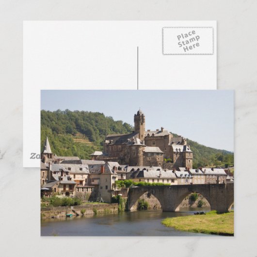 Stadt Estaing Postkarte (Vorne/Hinten)