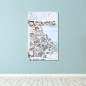 Stadt Fira | Insel Santorini, Griechenland Leinwanddruck (Insitu (Holzboden))