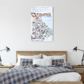 Stadt Fira | Insel Santorini, Griechenland Leinwanddruck (Insitu (Schlafzimmer))