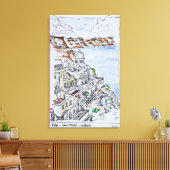 Stadt Fira | Insel Santorini, Griechenland Leinwanddruck (Insitu (Wohnzimmer))