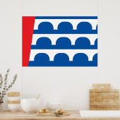 Stadt-Flagge des Des Moines Poster (Küche)