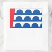 Stadt-Flagge des Des Moines Rechteckiger Aufkleber (Tasche)