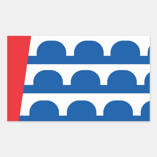 Stadt-Flagge des Des Moines Rechteckiger Aufkleber (Vorderseite)