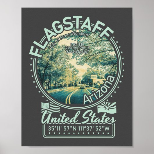 STADT FLAGSTAFF - STAAT ARIZONA POSTER (Vorne)
