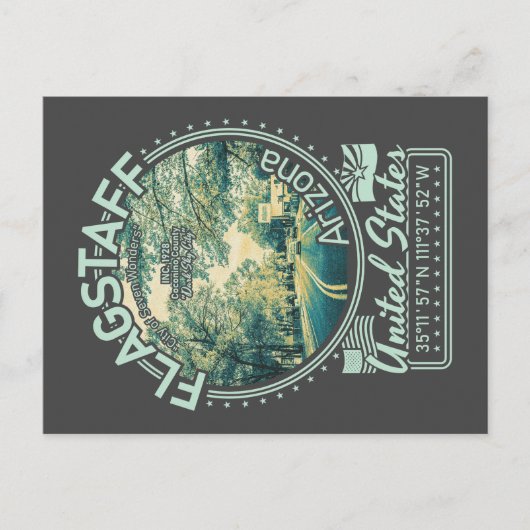 STADT FLAGSTAFF - STAAT ARIZONA POSTKARTE (Vorderseite)