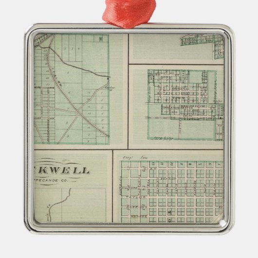 Stadt Fowler, Benton Co Ornament Aus Metall (Vorne)