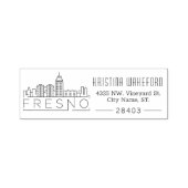 Stadt Fresno | Selbstfarbige Briefmarke der benutz Permastempel (Design)