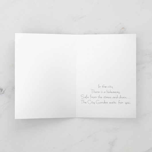 Stadt-Garten-Karte Karte (Innenseite)