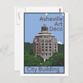 Stadt-Gebäude, Asheville Postkarte (Vorne/Hinten)