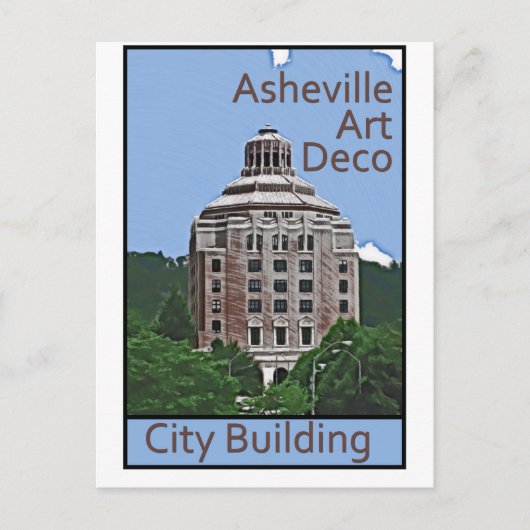Stadt-Gebäude, Asheville Postkarte (Vorderseite)