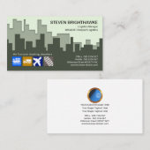 Stadt-Gebäude-Silhouette-Logistik-Transport Visitenkarte (Vorne/Hinten)