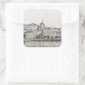 Stadt Genf 2011 Quadratischer Aufkleber (Tasche)