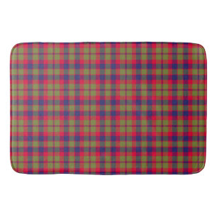 Stadt Glasgow Green und Red Highland Plaid Badematte