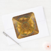 Stadt Gottes Neo Byzantinische Decke der Kathedral Quadratischer Aufkleber (Umschlag)