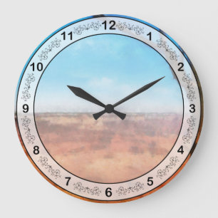 Stadt - Grand Canyon - Meine Blätter sind längst w Große Wanduhr