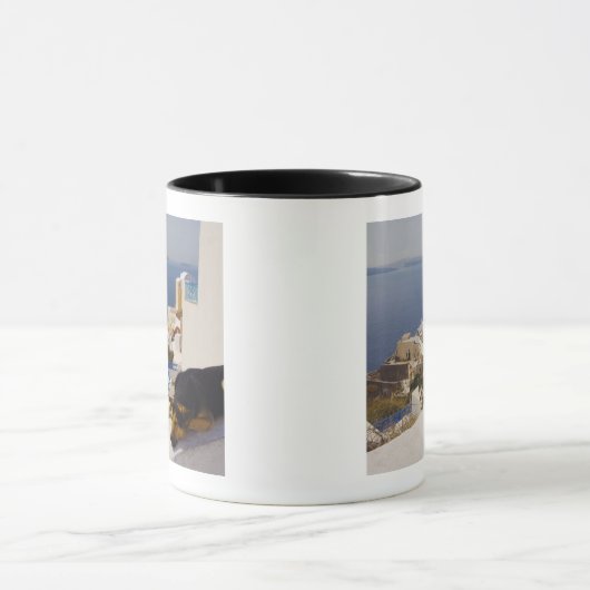 Stadt Griechenlands, Santorini Insel, Oia, Tasse (Zentrum)