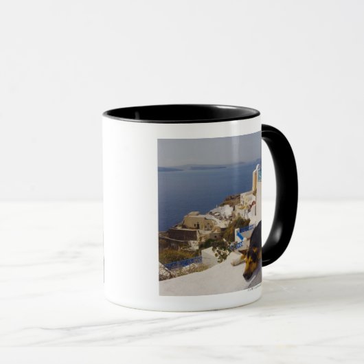 Stadt Griechenlands, Santorini Insel, Oia, Tasse (VorderseiteRechts)