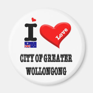 STADT GRÖSSERE WOLLONGONG - I Liebe Magnet