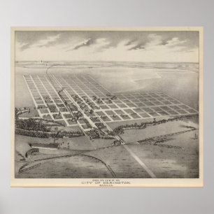 Stadt Herington, Kansas Poster