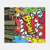 Stadt Hintergrundmaterial mit Comic-Art-Stil Sprec Fleecedecke (Vorderseite (Horizontal))