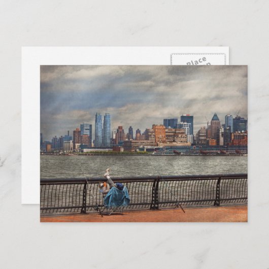 Stadt - Hoboken, NJ - Fischerei - Das gute Leben Postkarte (Vorne/Hinten)