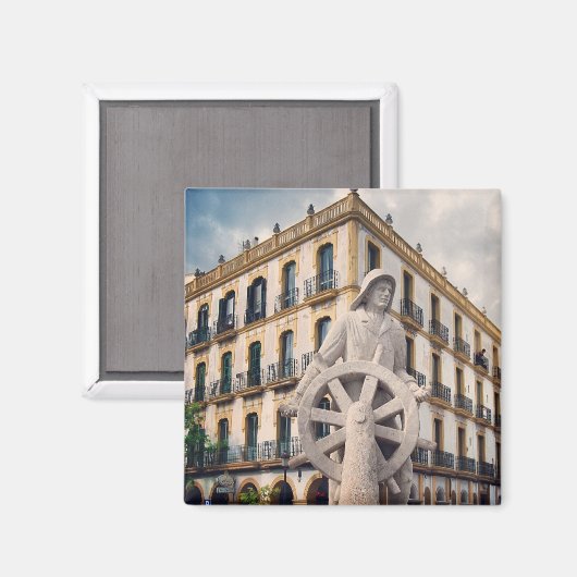 Stadt, Ibiza Magnet (Vorderseite/Rückseite)