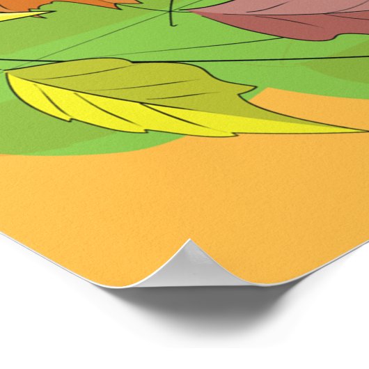 Stadt im Herbst Poster (Ecke)