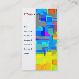 "Stadt im Himmel" geometrische Kunst Visitenkarte