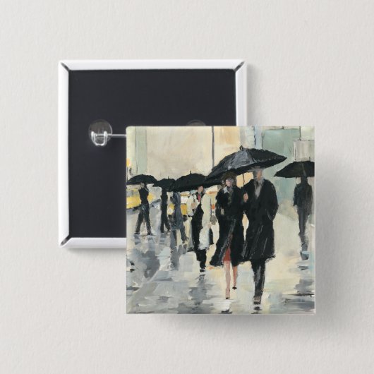 Stadt im Regen Button (Vorne & Hinten)