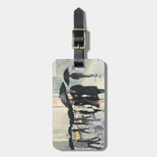 Stadt im Regen Gepäckanhänger (Vorderseite vertikal)