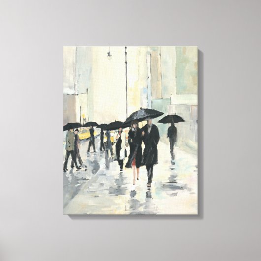Stadt im Regen Leinwanddruck (Vorderseite)