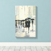 Stadt im Regen Leinwanddruck (Insitu (Holzboden))