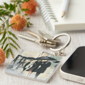 Stadt im Regen Schlüsselanhänger (Vorderseite rechts)