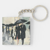 Stadt im Regen Schlüsselanhänger (Rückseite)