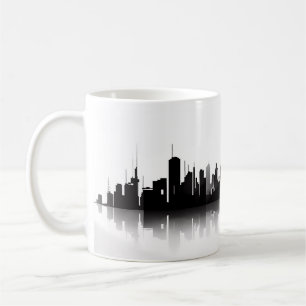 Stadt im Stil der Silhouette Kaffeetasse