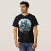 Stadt im Weltraum-T - Shirt (Vorne ganz)
