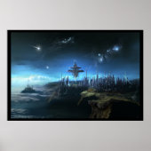 Stadt in den Wolken Poster (Vorne)