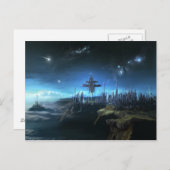 Stadt in den Wolken Postkarte (Vorne/Hinten)